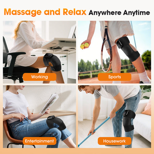 Electric Knee Massager with Heat and Vibration